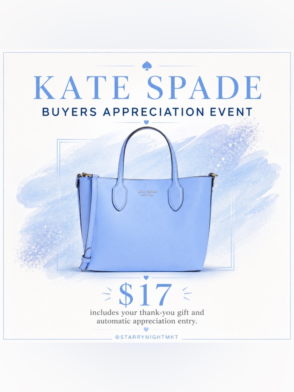 🩵💙 KATE SPADE Buyers Appreciation Event — Crossbody Tote Bag 💙🩵